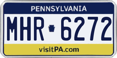 PA license plate MHR6272