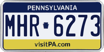 PA license plate MHR6273