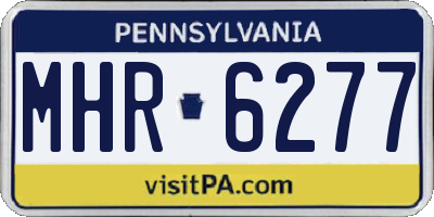 PA license plate MHR6277