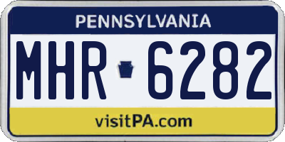 PA license plate MHR6282