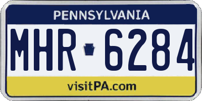 PA license plate MHR6284