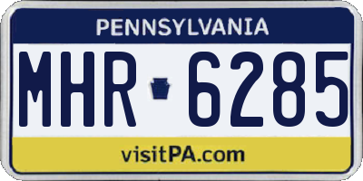 PA license plate MHR6285