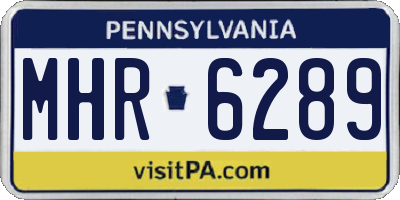 PA license plate MHR6289