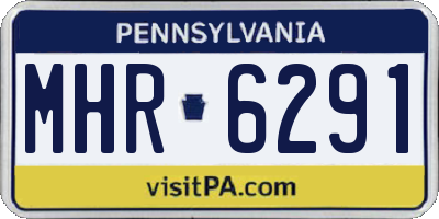 PA license plate MHR6291