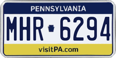 PA license plate MHR6294