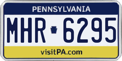 PA license plate MHR6295