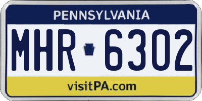 PA license plate MHR6302