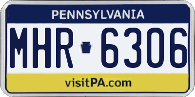 PA license plate MHR6306