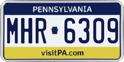 PA license plate MHR6309