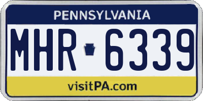 PA license plate MHR6339