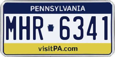 PA license plate MHR6341
