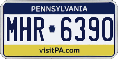 PA license plate MHR6390
