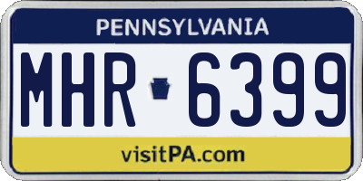 PA license plate MHR6399