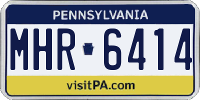 PA license plate MHR6414
