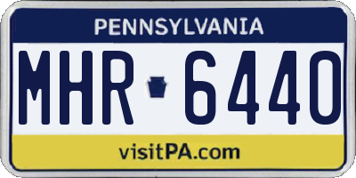 PA license plate MHR6440