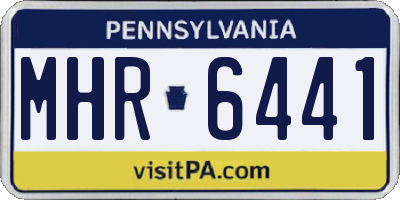 PA license plate MHR6441