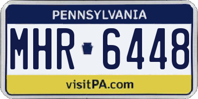 PA license plate MHR6448