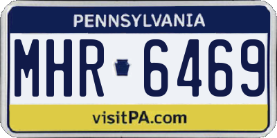PA license plate MHR6469