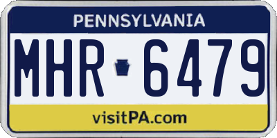 PA license plate MHR6479