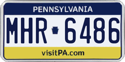 PA license plate MHR6486