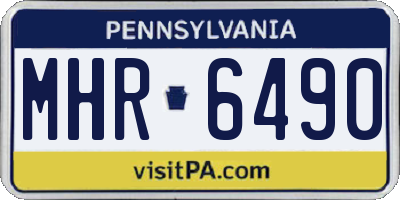 PA license plate MHR6490