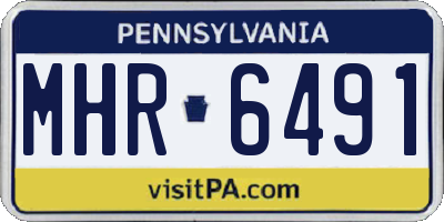 PA license plate MHR6491
