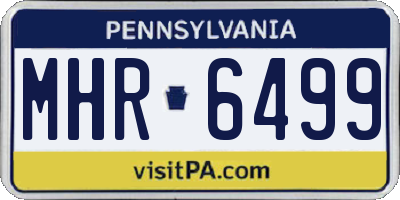 PA license plate MHR6499