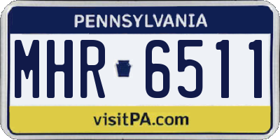 PA license plate MHR6511