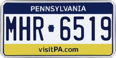 PA license plate MHR6519