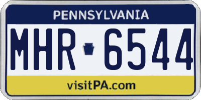 PA license plate MHR6544