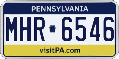 PA license plate MHR6546