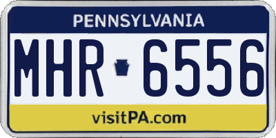 PA license plate MHR6556