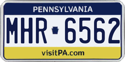 PA license plate MHR6562