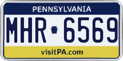 PA license plate MHR6569