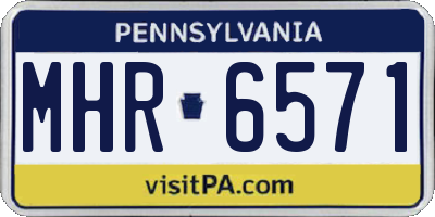 PA license plate MHR6571