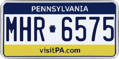 PA license plate MHR6575