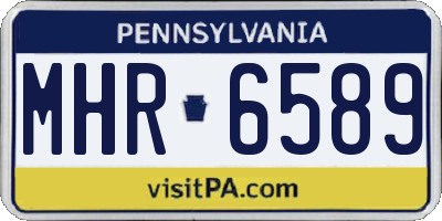 PA license plate MHR6589