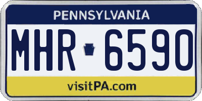 PA license plate MHR6590