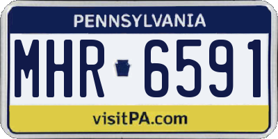 PA license plate MHR6591