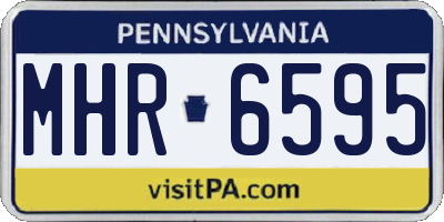 PA license plate MHR6595
