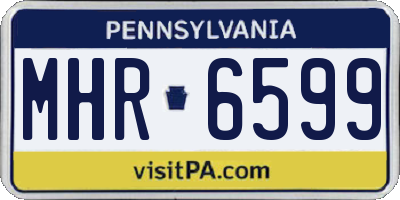 PA license plate MHR6599