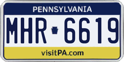 PA license plate MHR6619