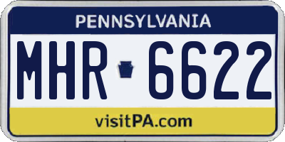 PA license plate MHR6622