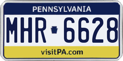 PA license plate MHR6628