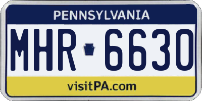 PA license plate MHR6630
