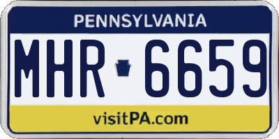 PA license plate MHR6659