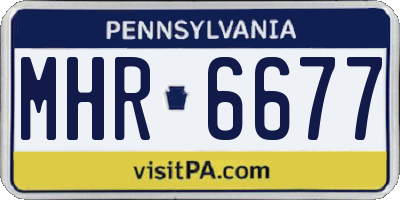 PA license plate MHR6677