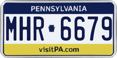 PA license plate MHR6679