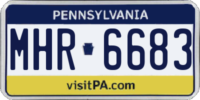 PA license plate MHR6683