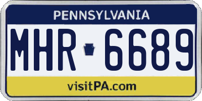 PA license plate MHR6689